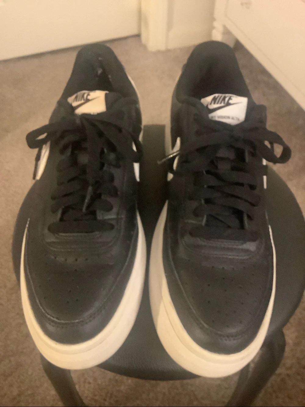 Nike  Court Vision Alta Leather Platform Casual Sneakers Size 9